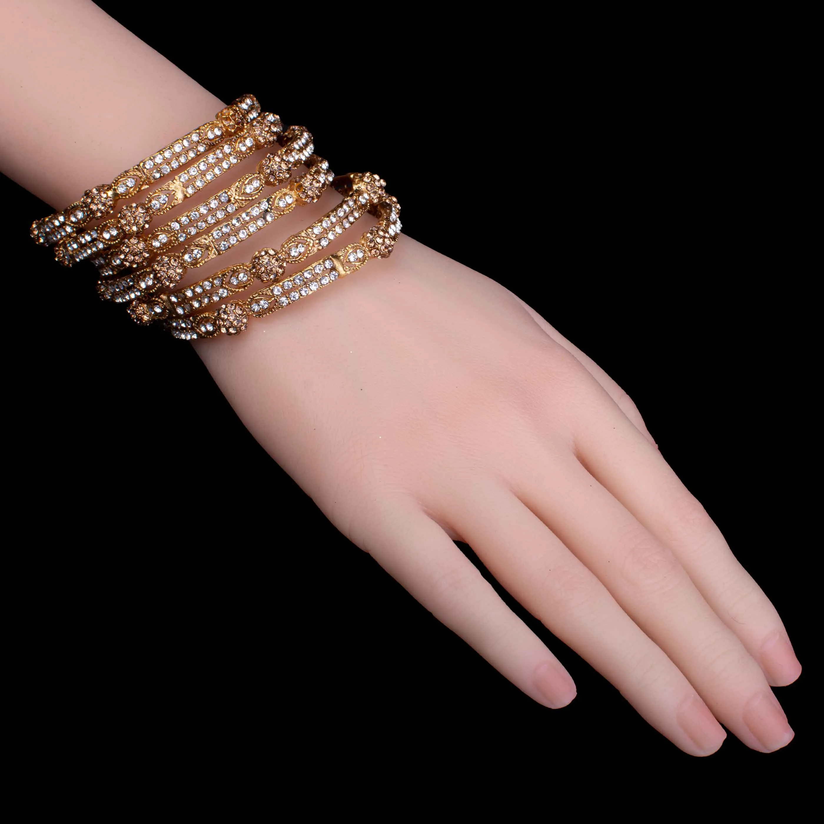 6 Pcs Casting Golden Bangles Set