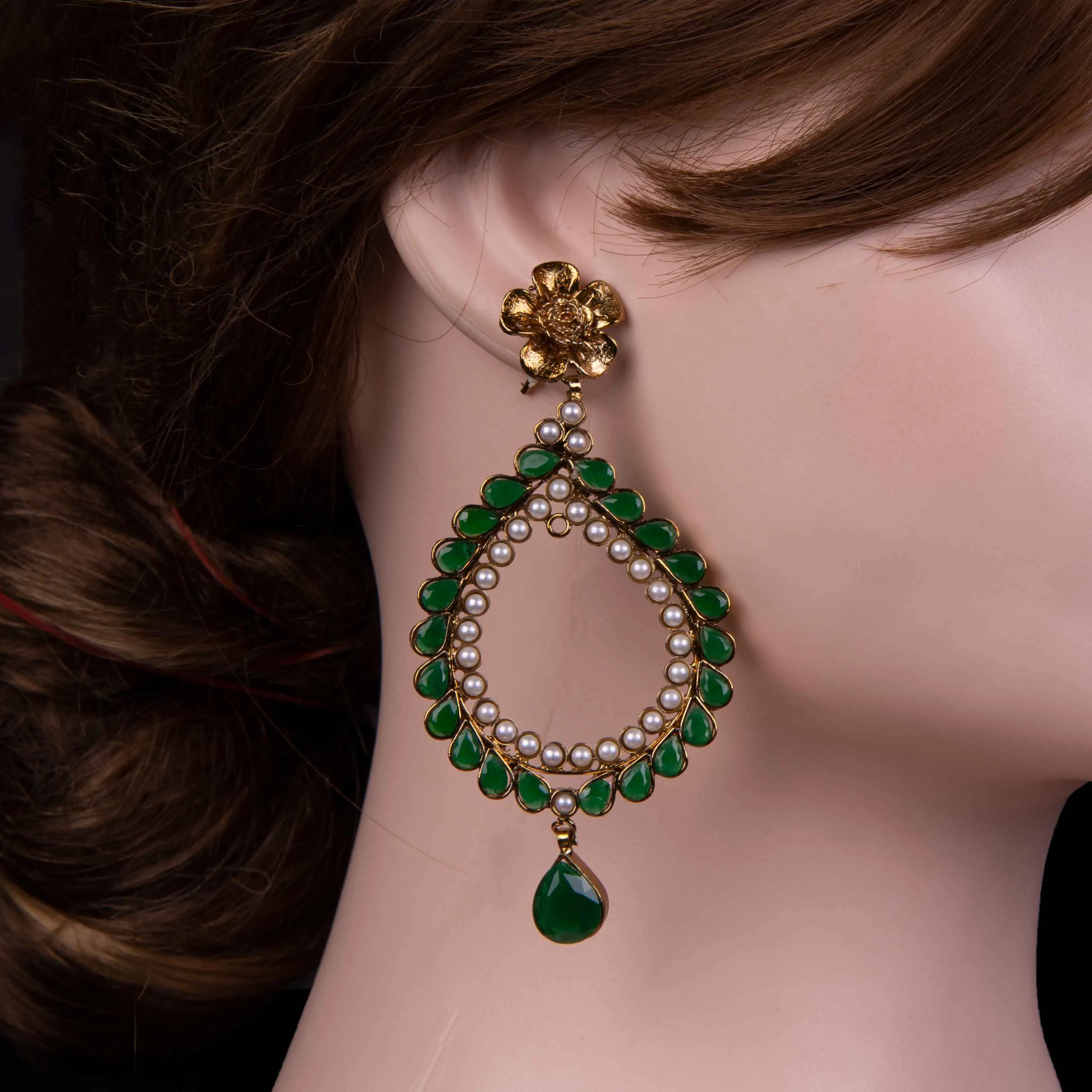 Chandbali Pearl Earring