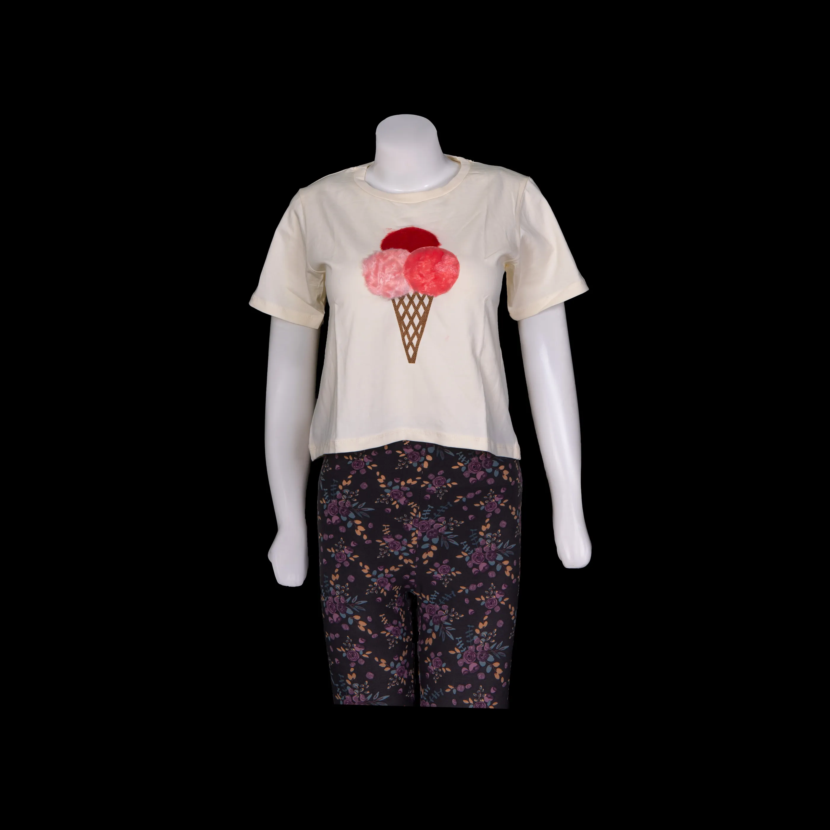 Colorful Ice Cream Crop Tops