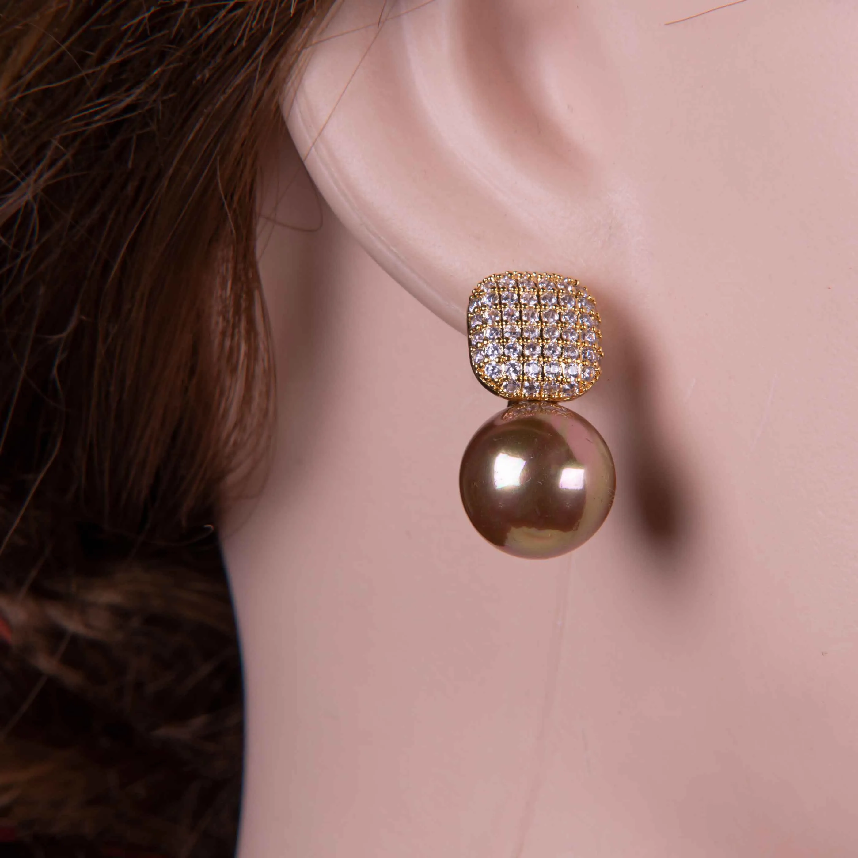 Vintage Square Earrings Tops