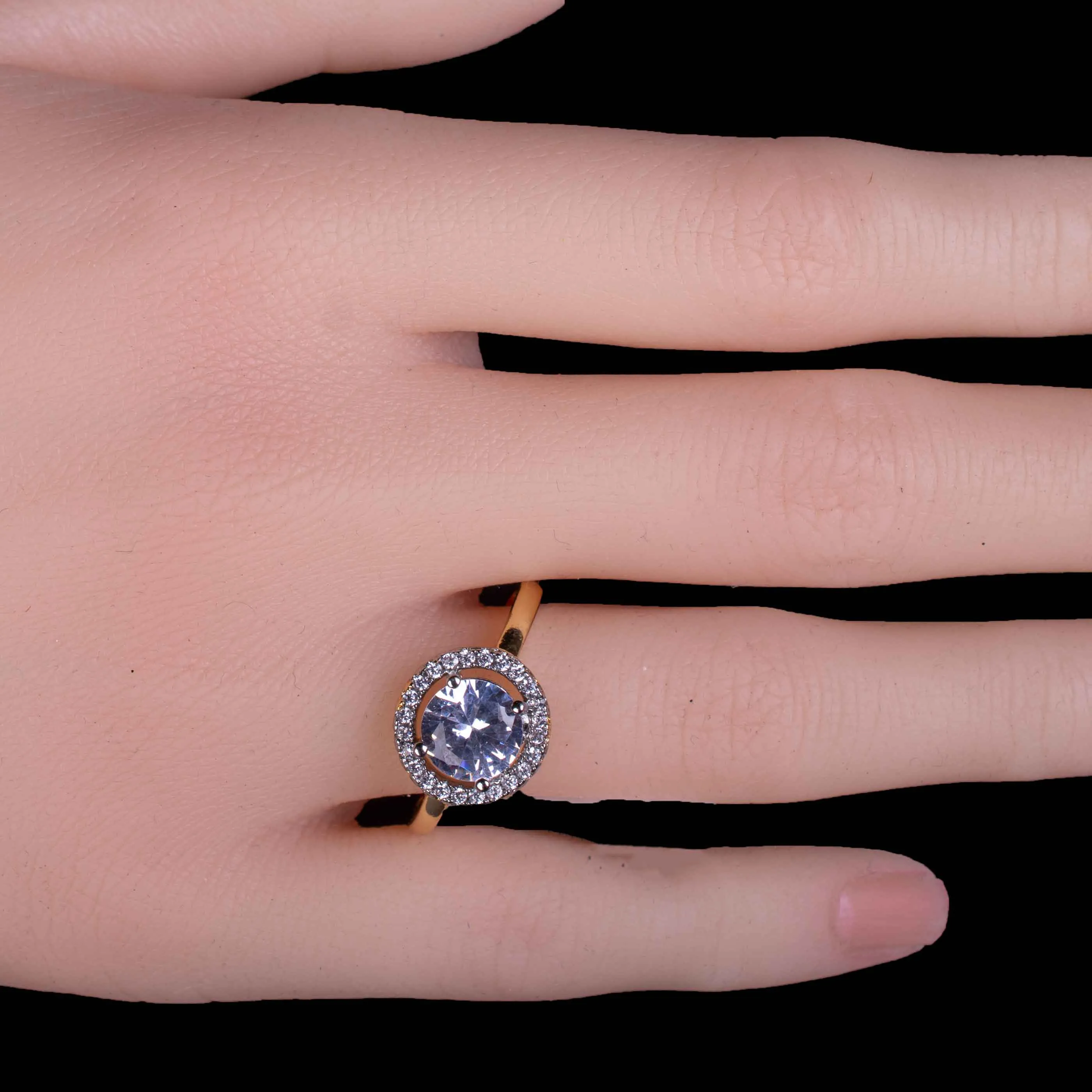 Round Halo Engagement Ring