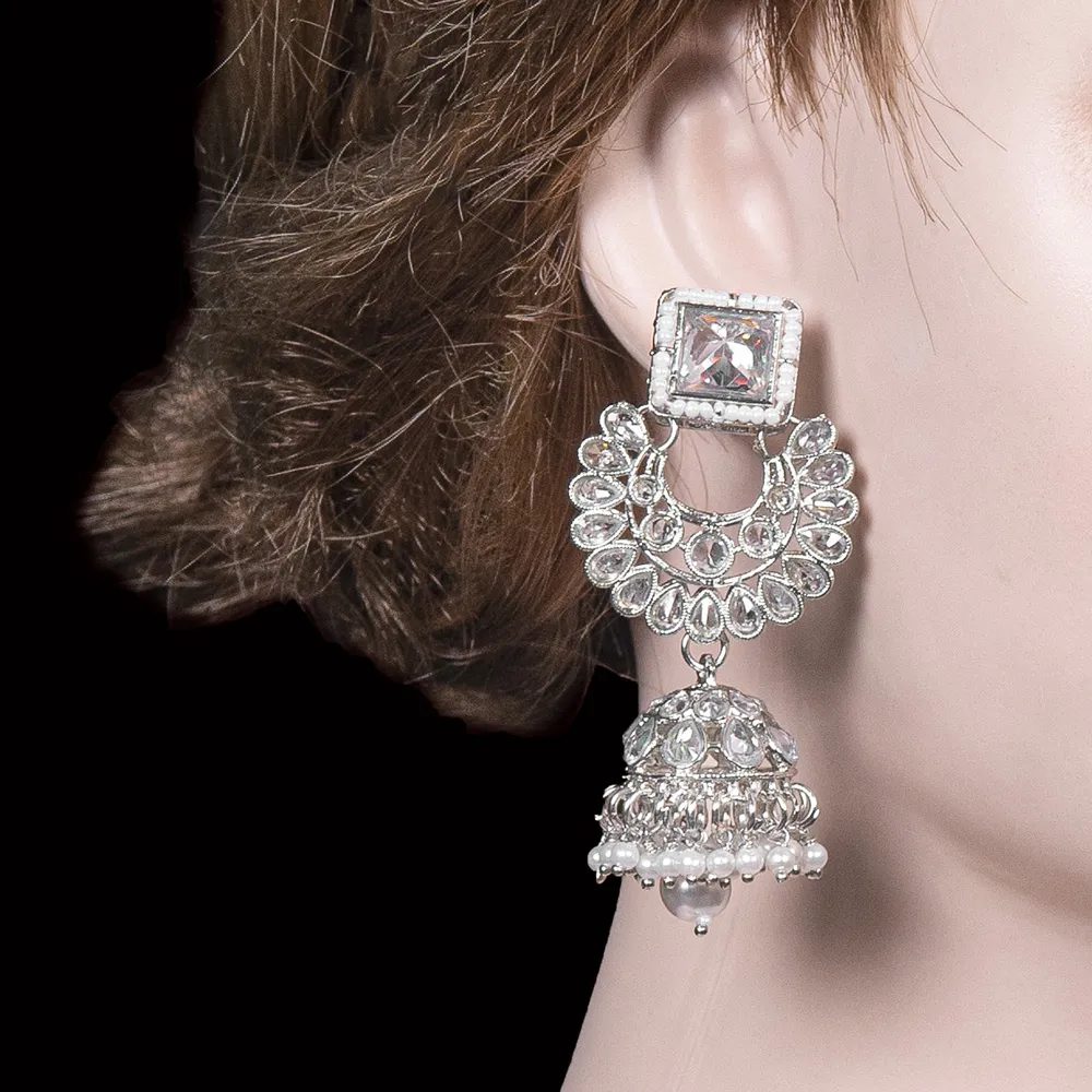 Silver Geometric Mirror Choker Set