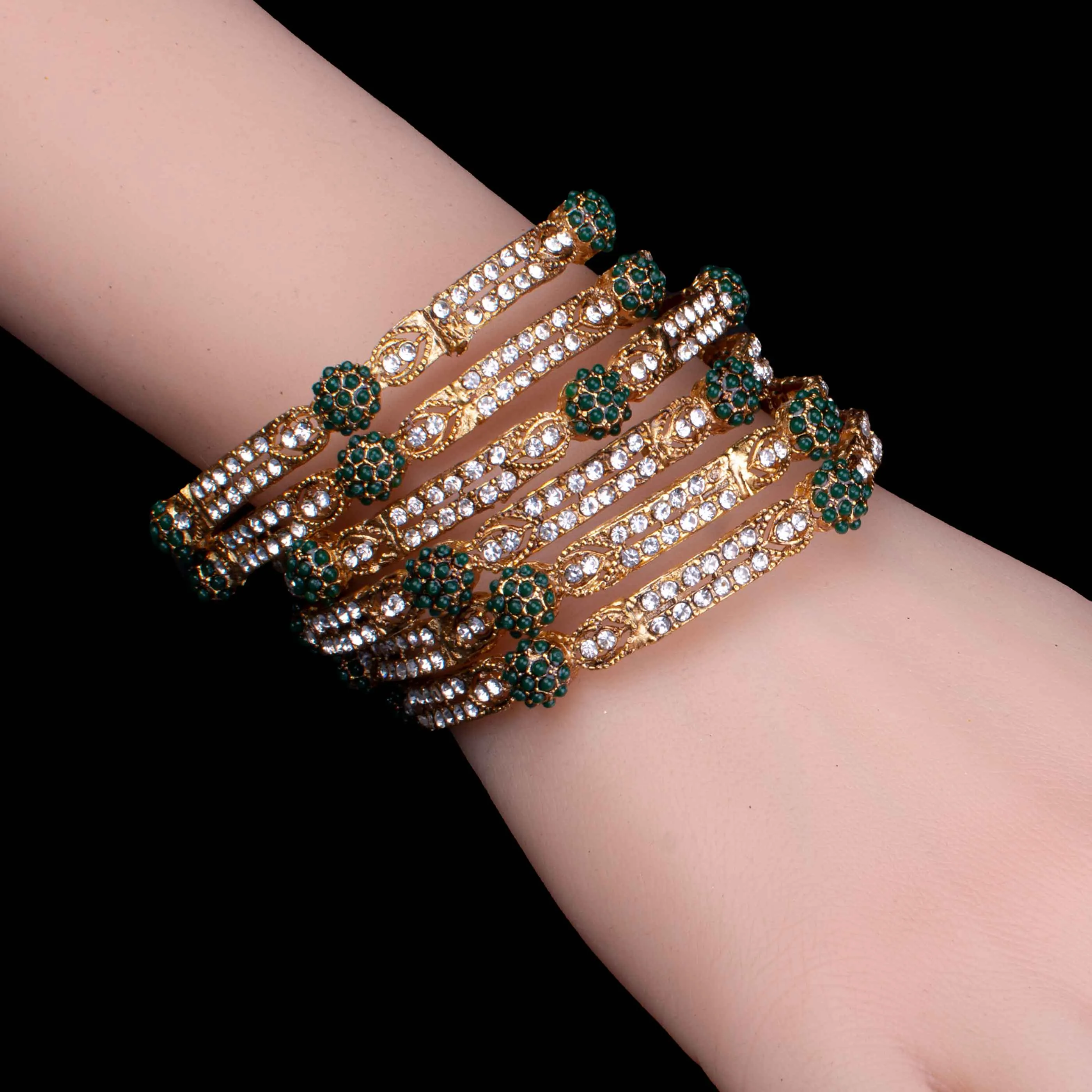 6 Pcs Golden Bangles Set