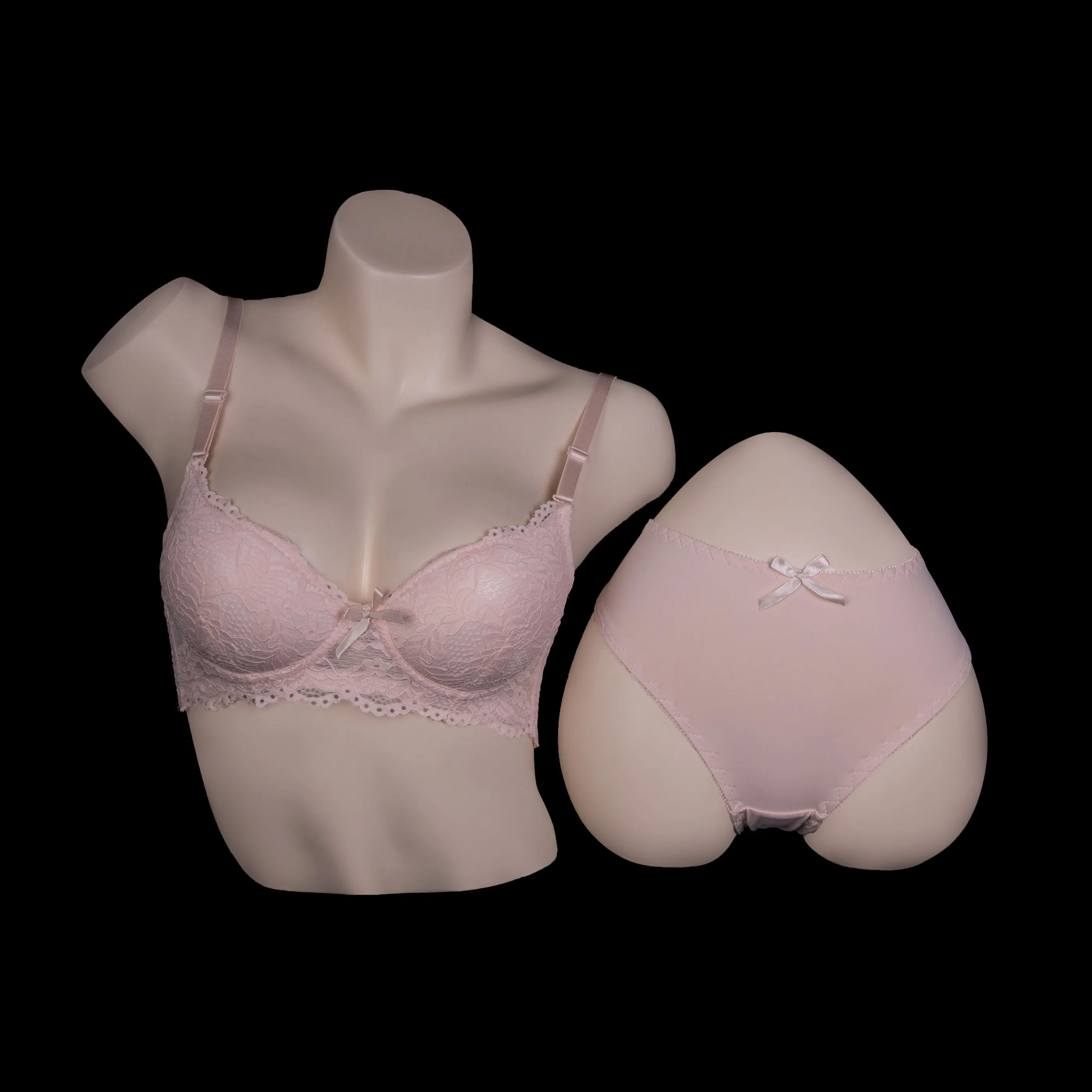 Peach Padded bra and panty set