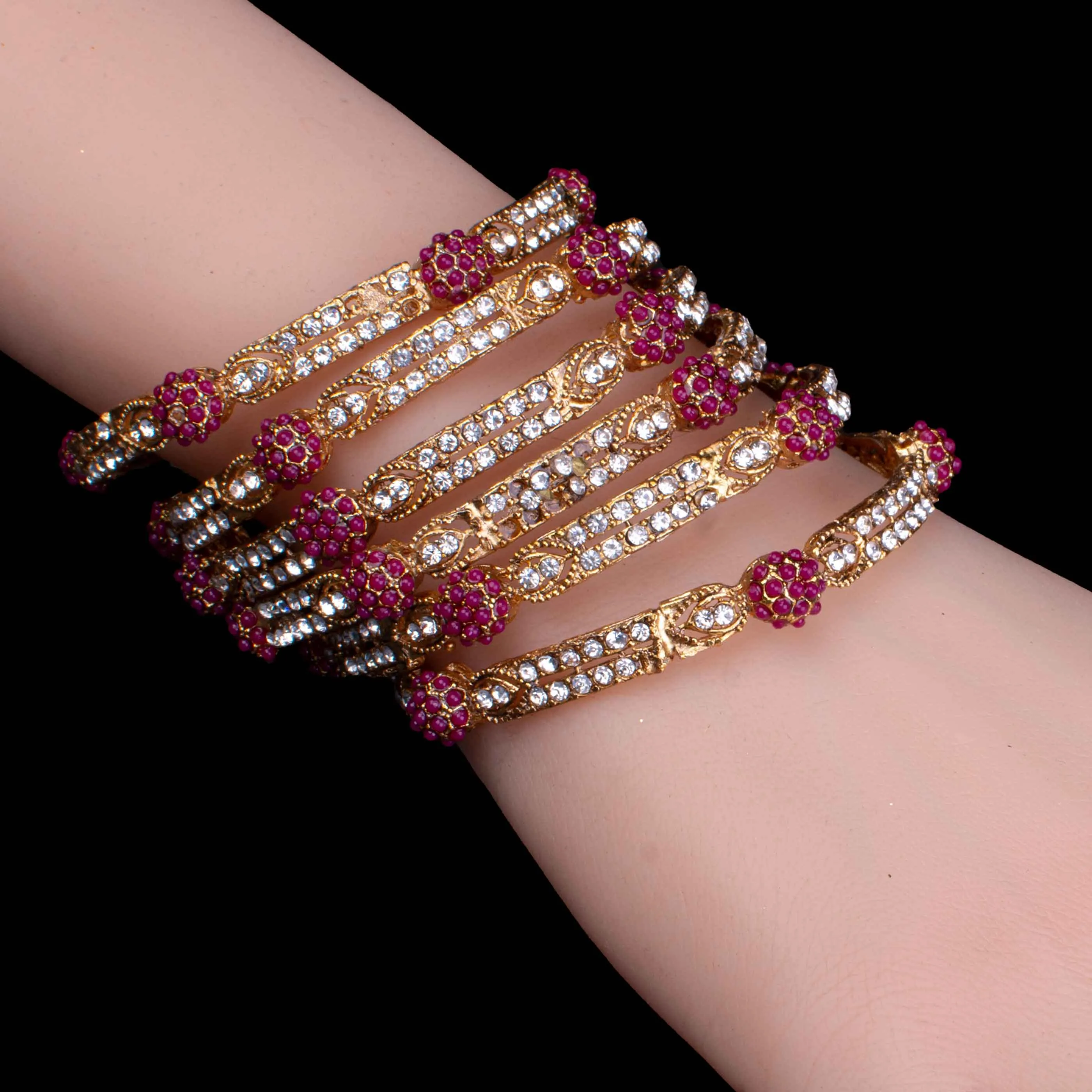 6 Pcs Golden Bangles Set