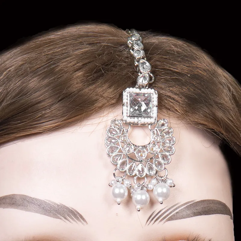 Silver Geometric Mirror Choker Set