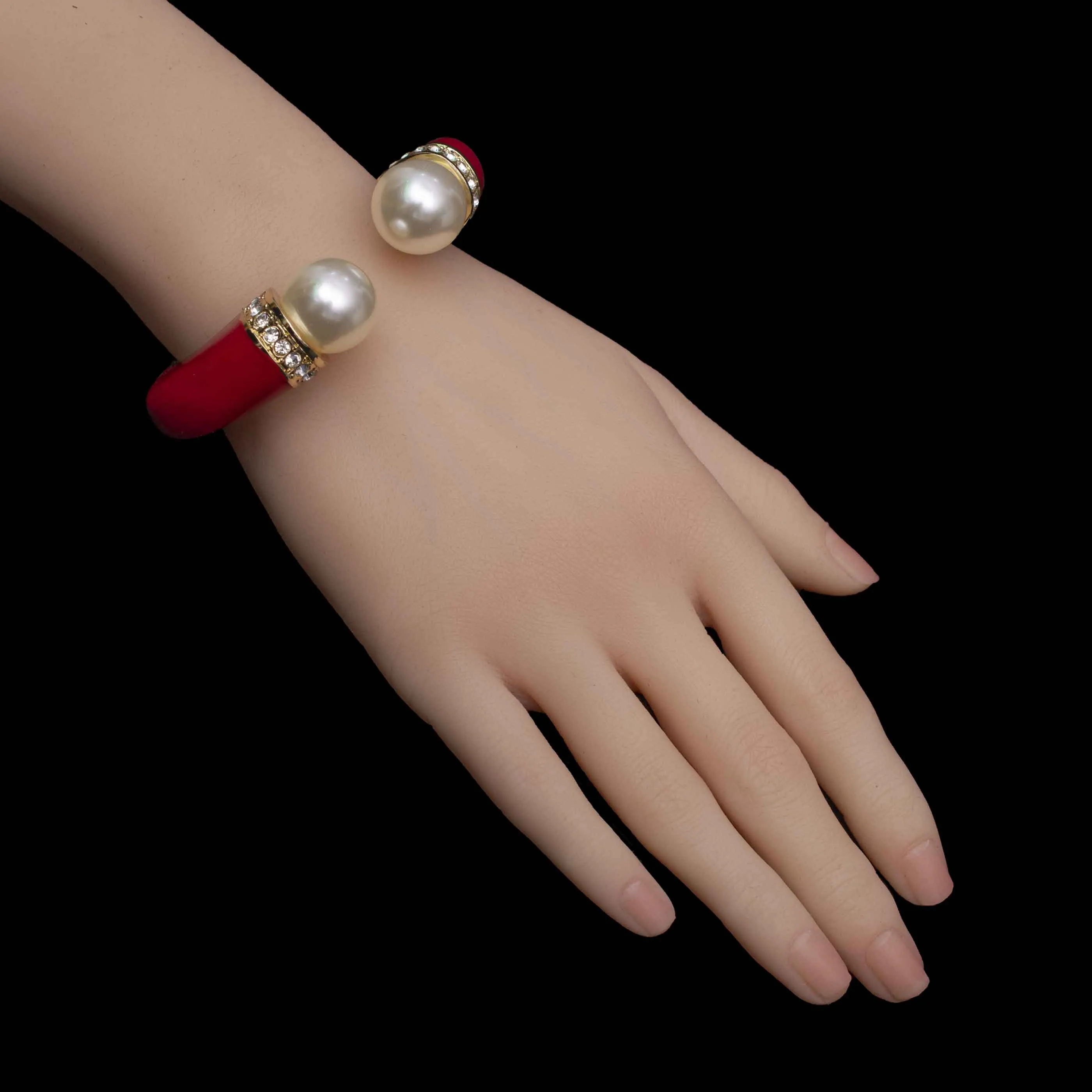 Pearl Cuff Bangle Bracelets
