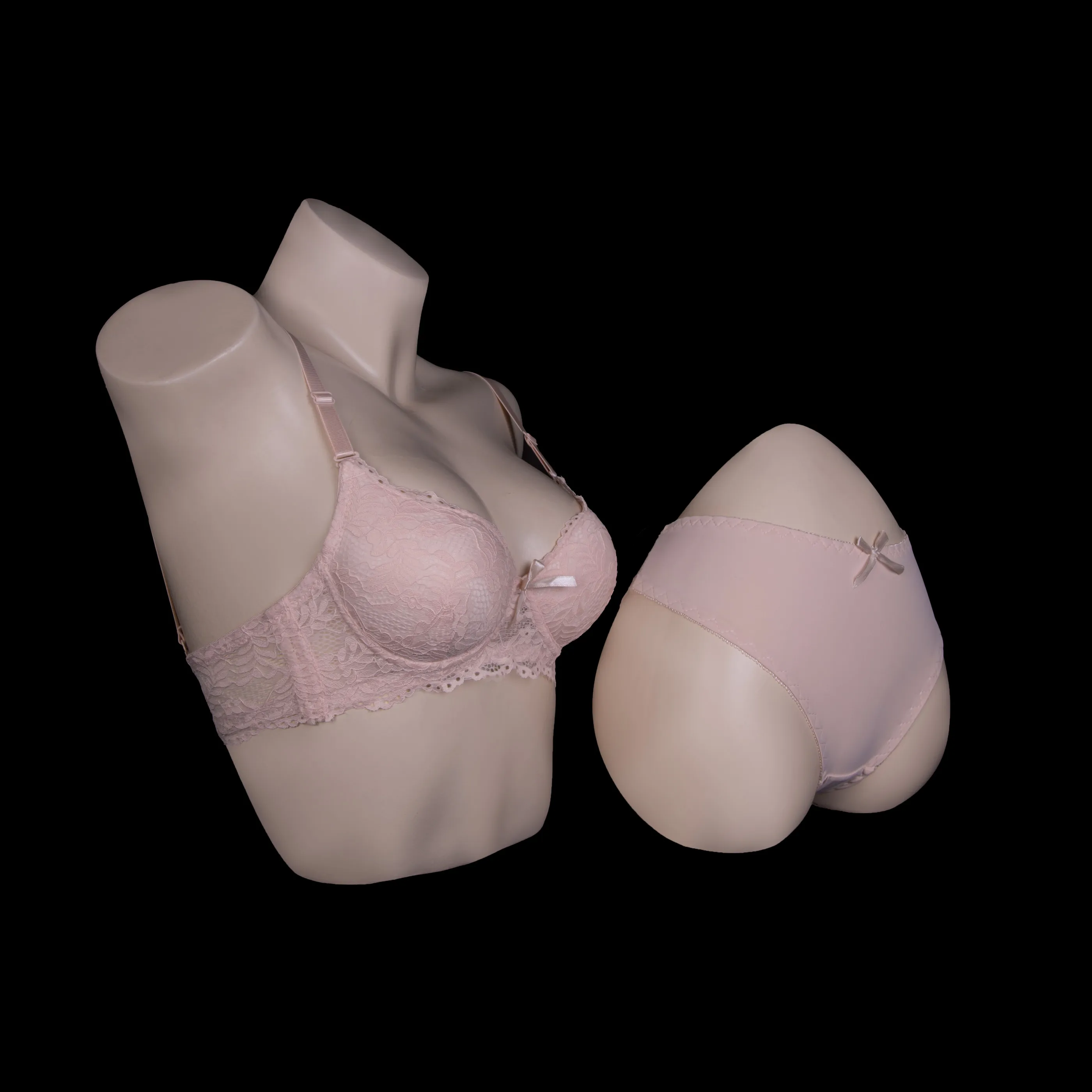 Peach Padded bra and panty set