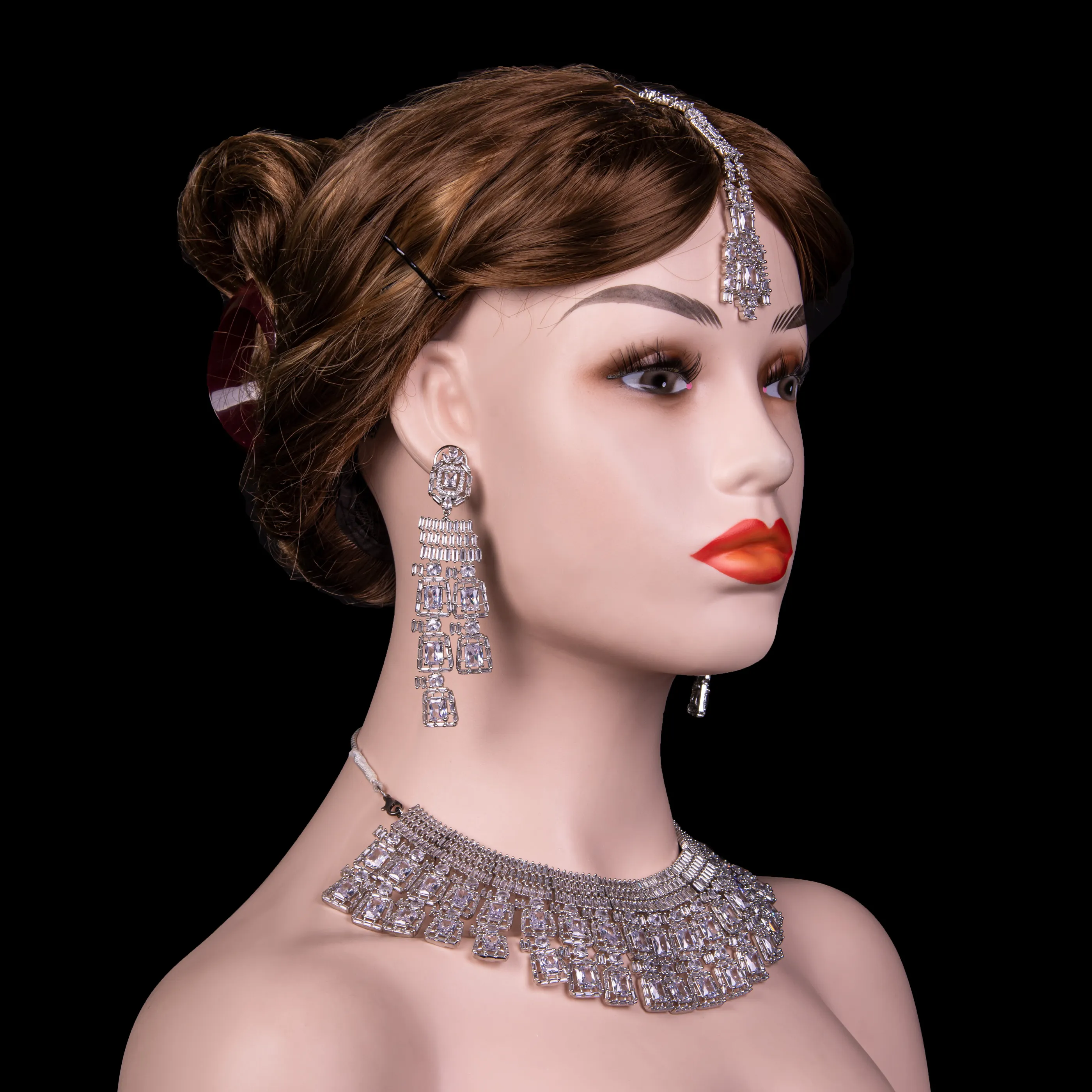 Bridal cubic zirconia necklace Set