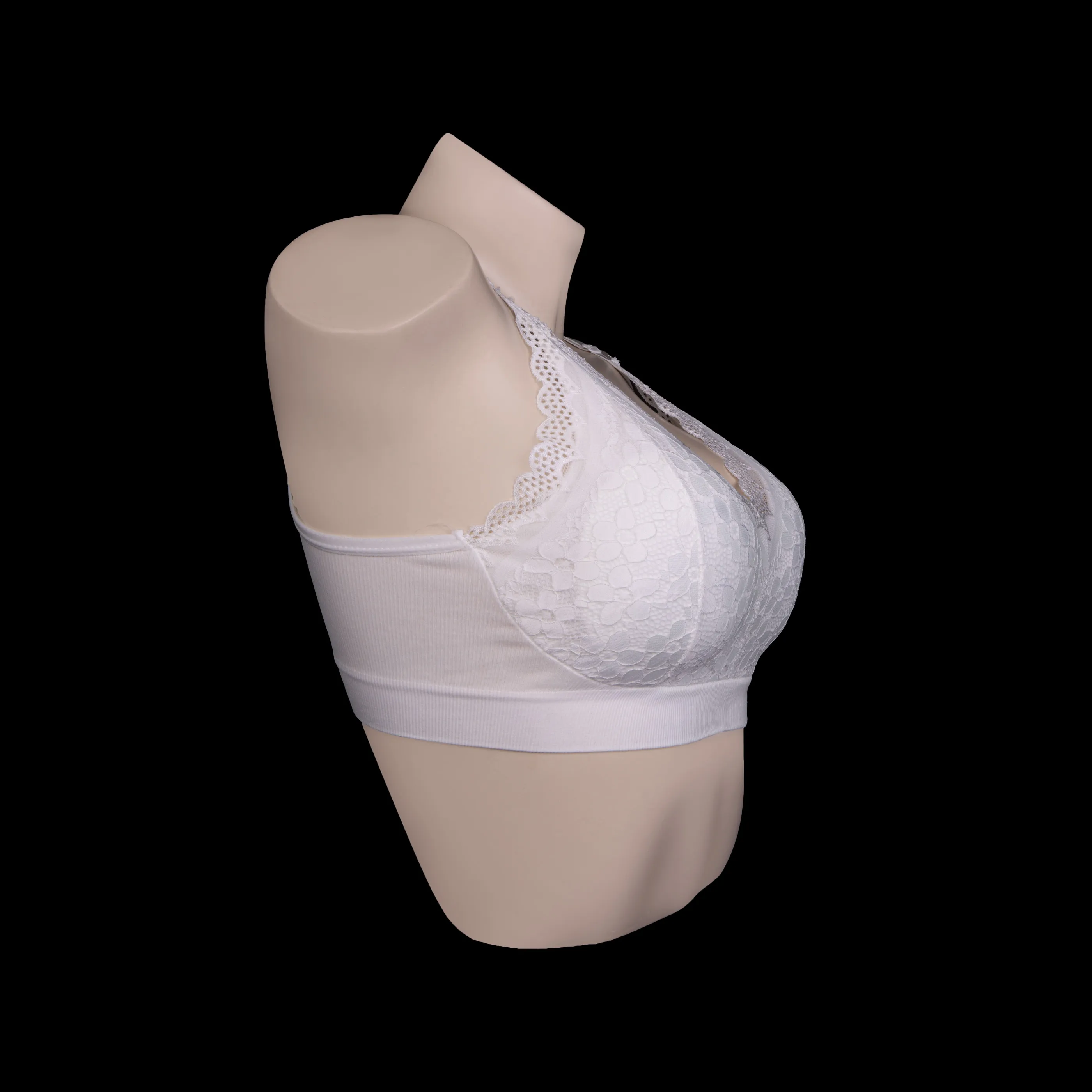 Wireless Padded Lace Full Cup Bra