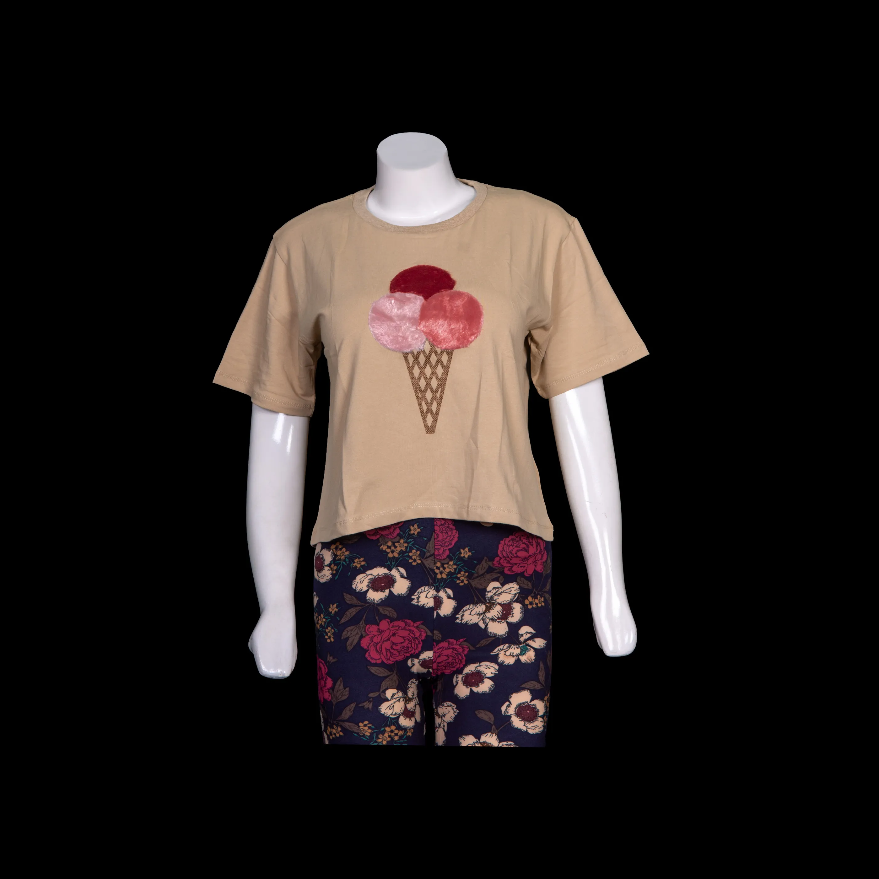 Colorful Ice Cream Crop Tops