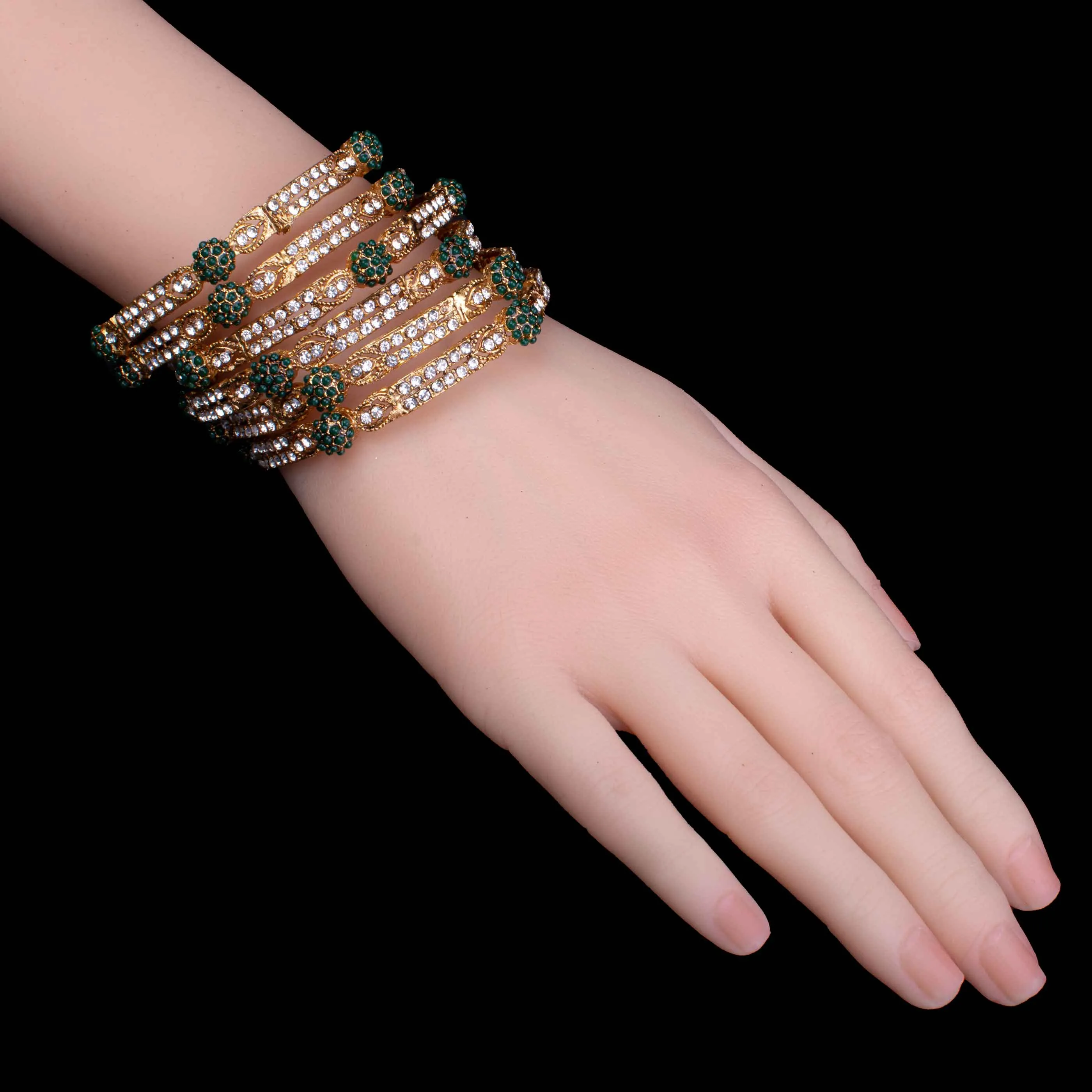 6 Pcs Golden Bangles Set
