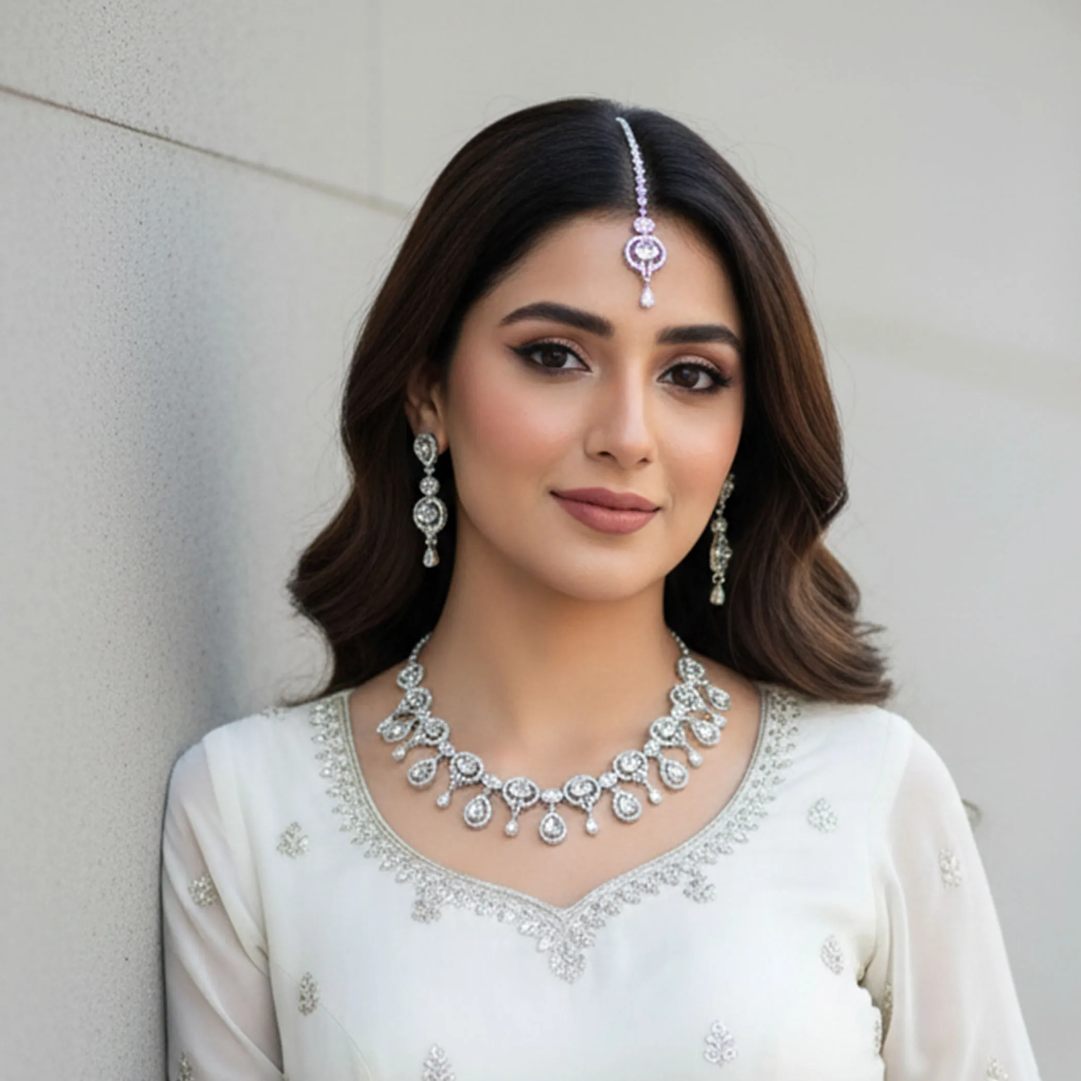 Cubic Zirconia Necklace Set