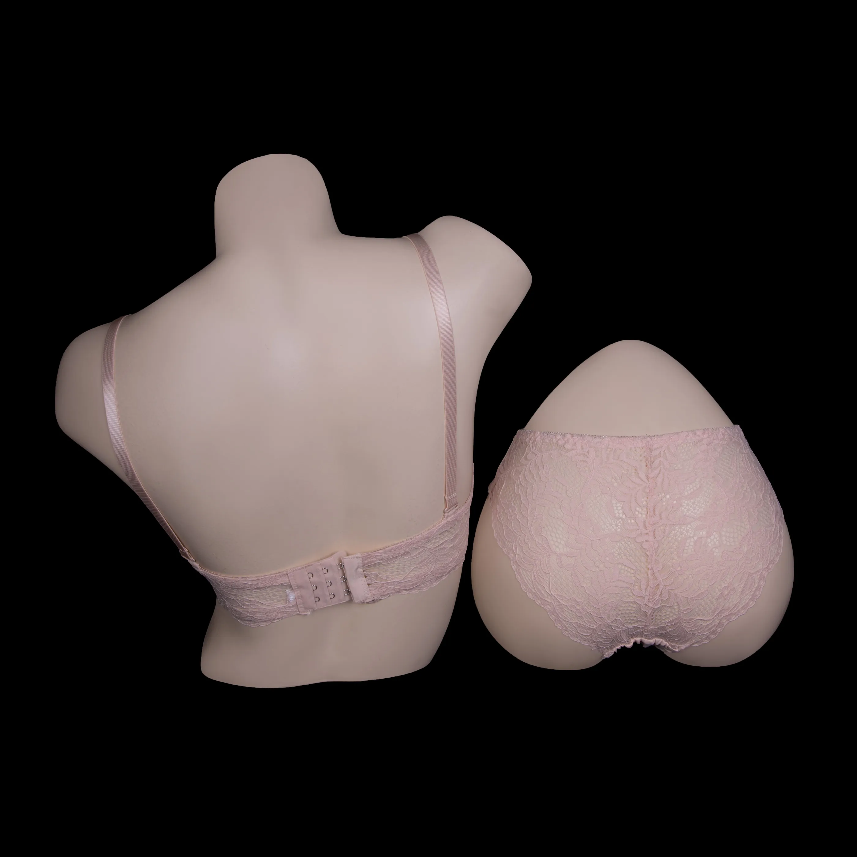 Peach Padded bra and panty set