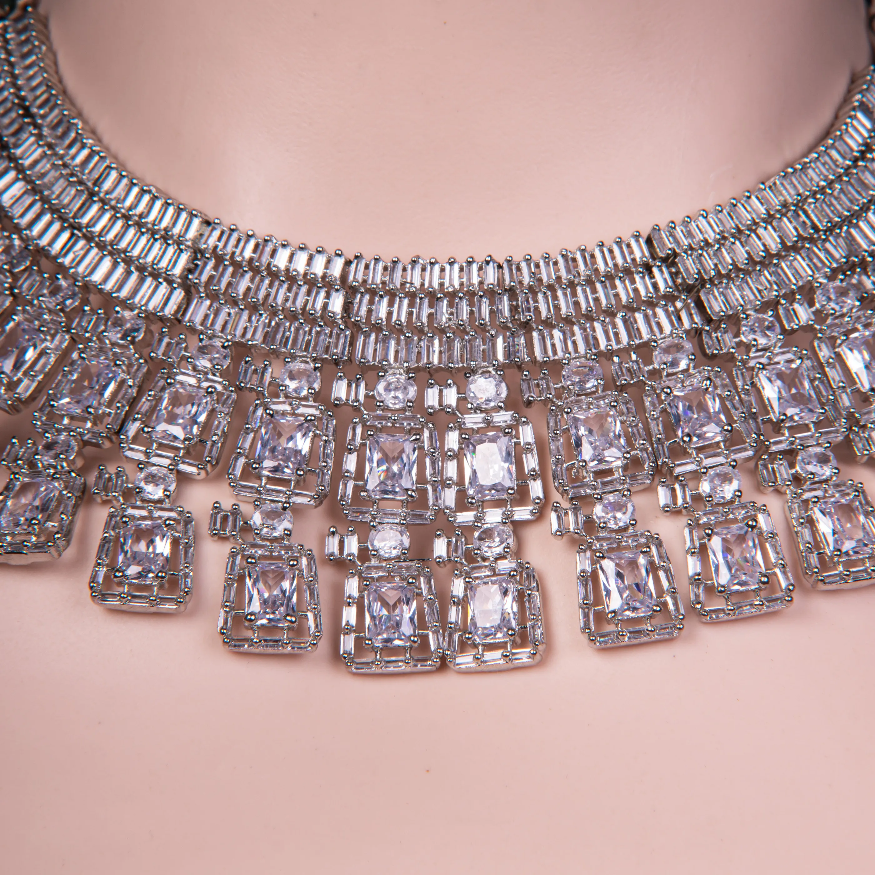Bridal cubic zirconia necklace Set
