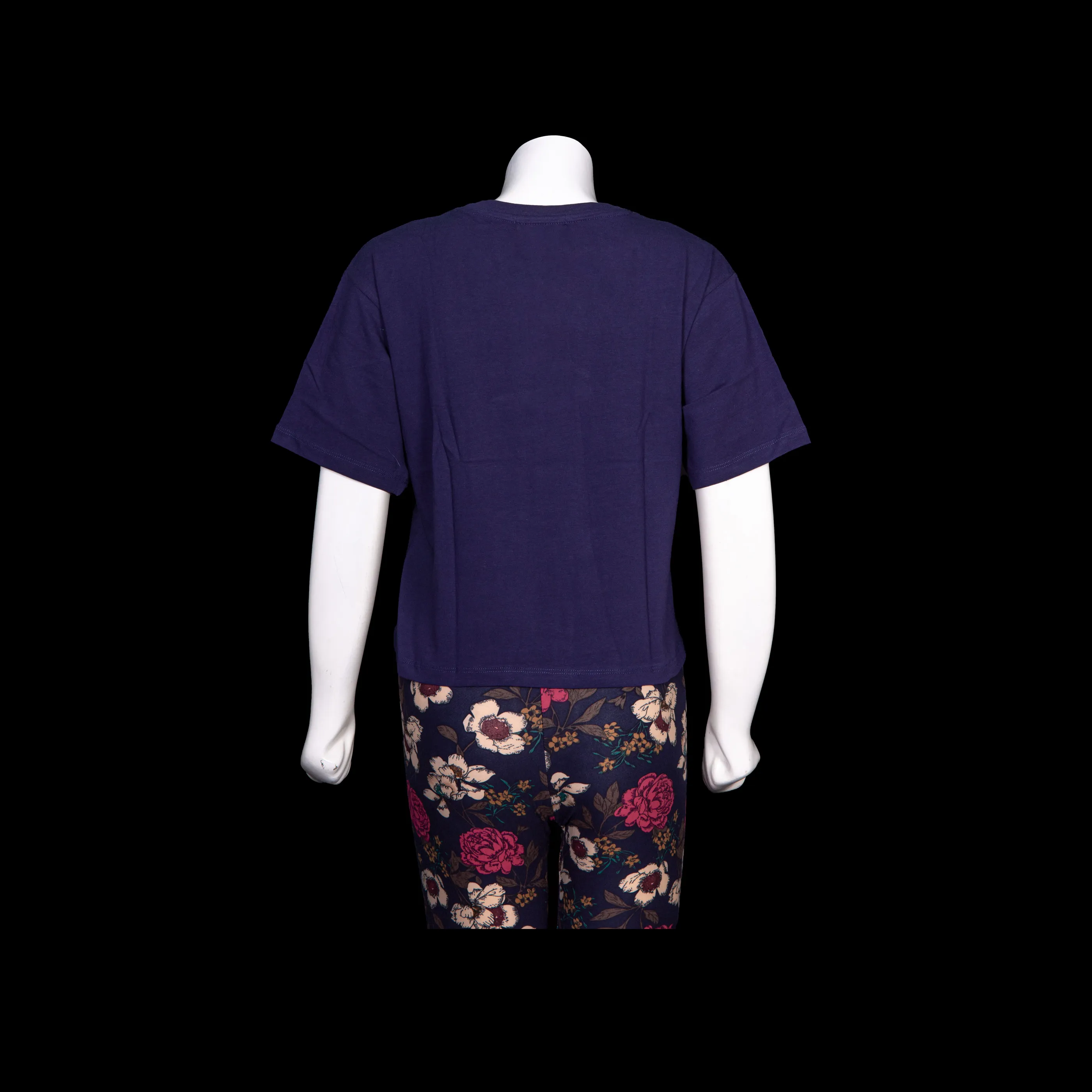 Leaf Print Crop Tops