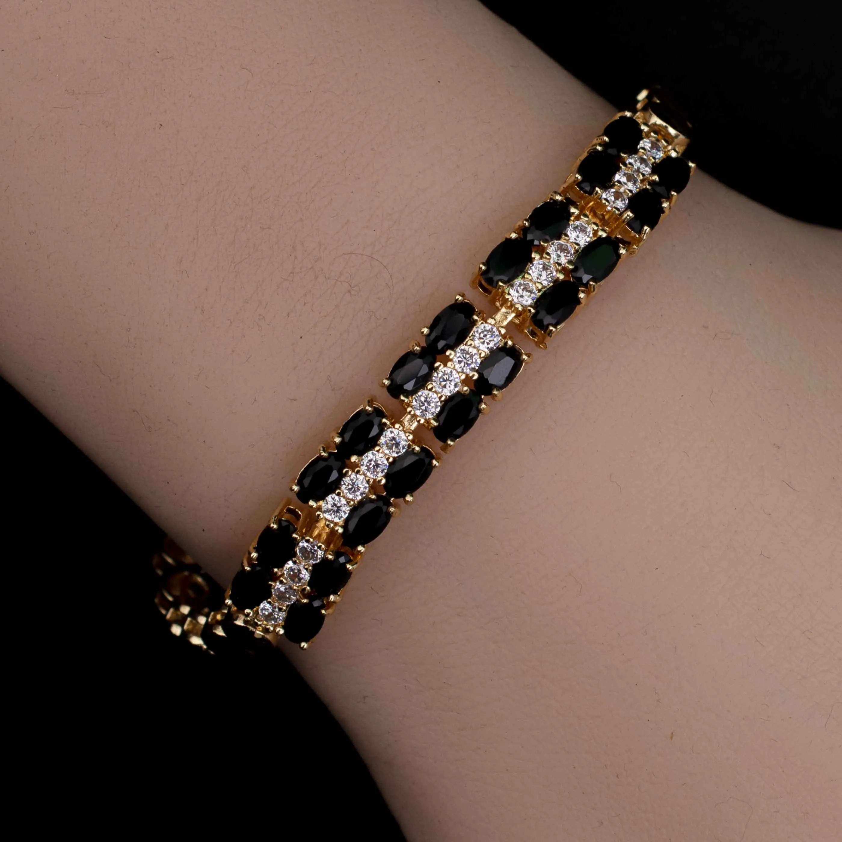Black Sapphire Tennis Bracelet