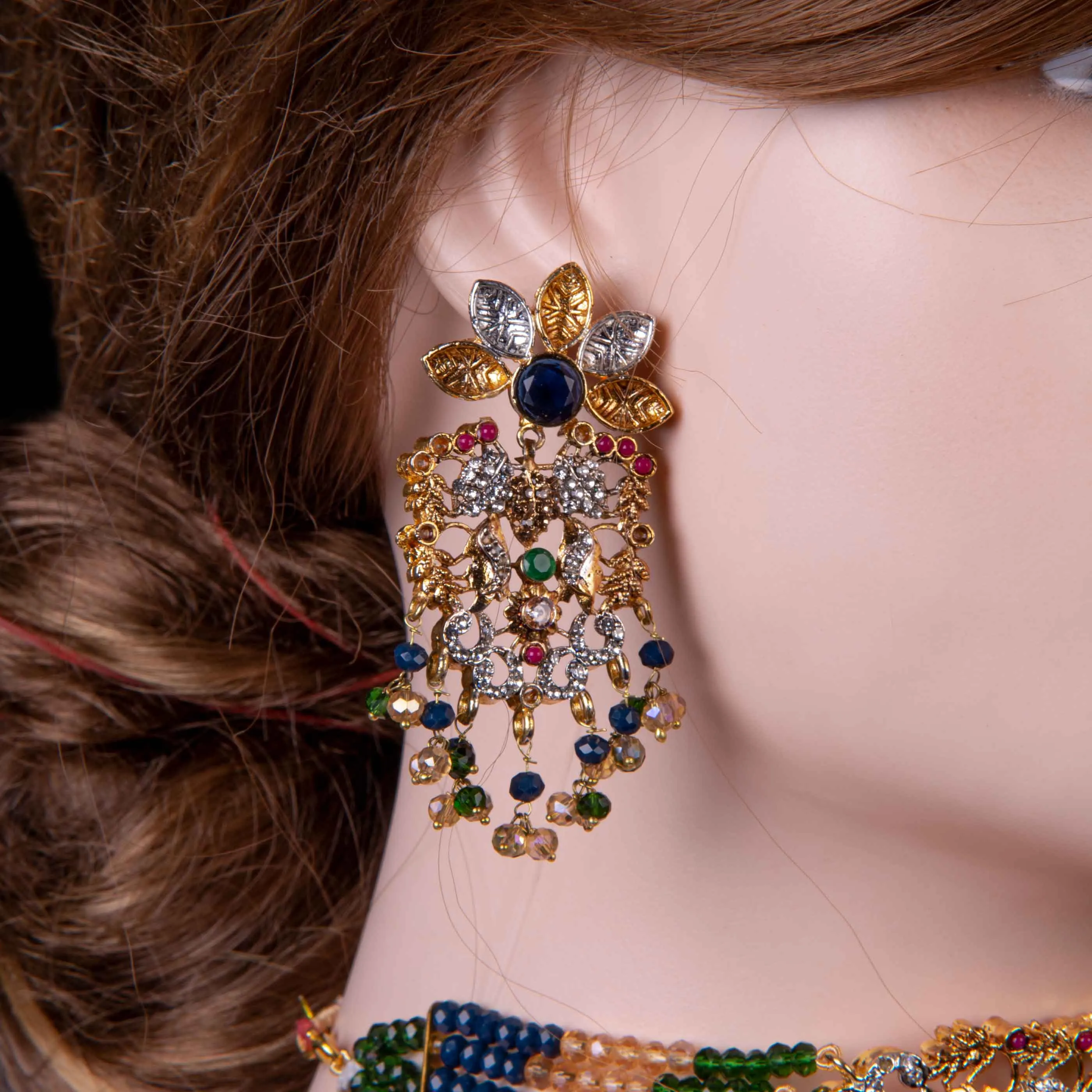 Golden Bridal Choker Necklace Set