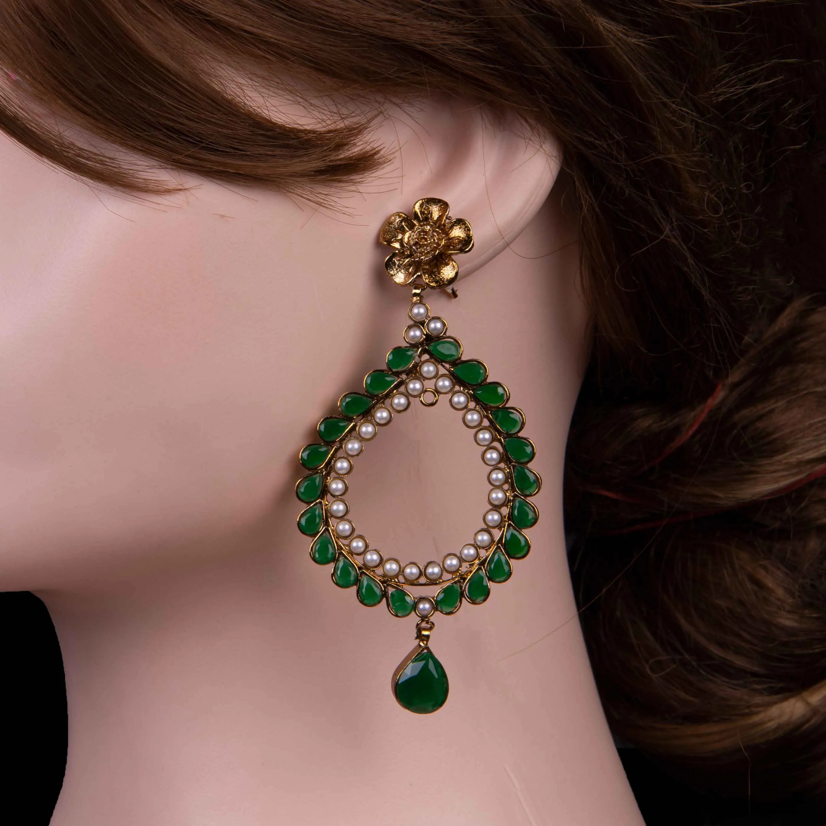 Chandbali Pearl Earring