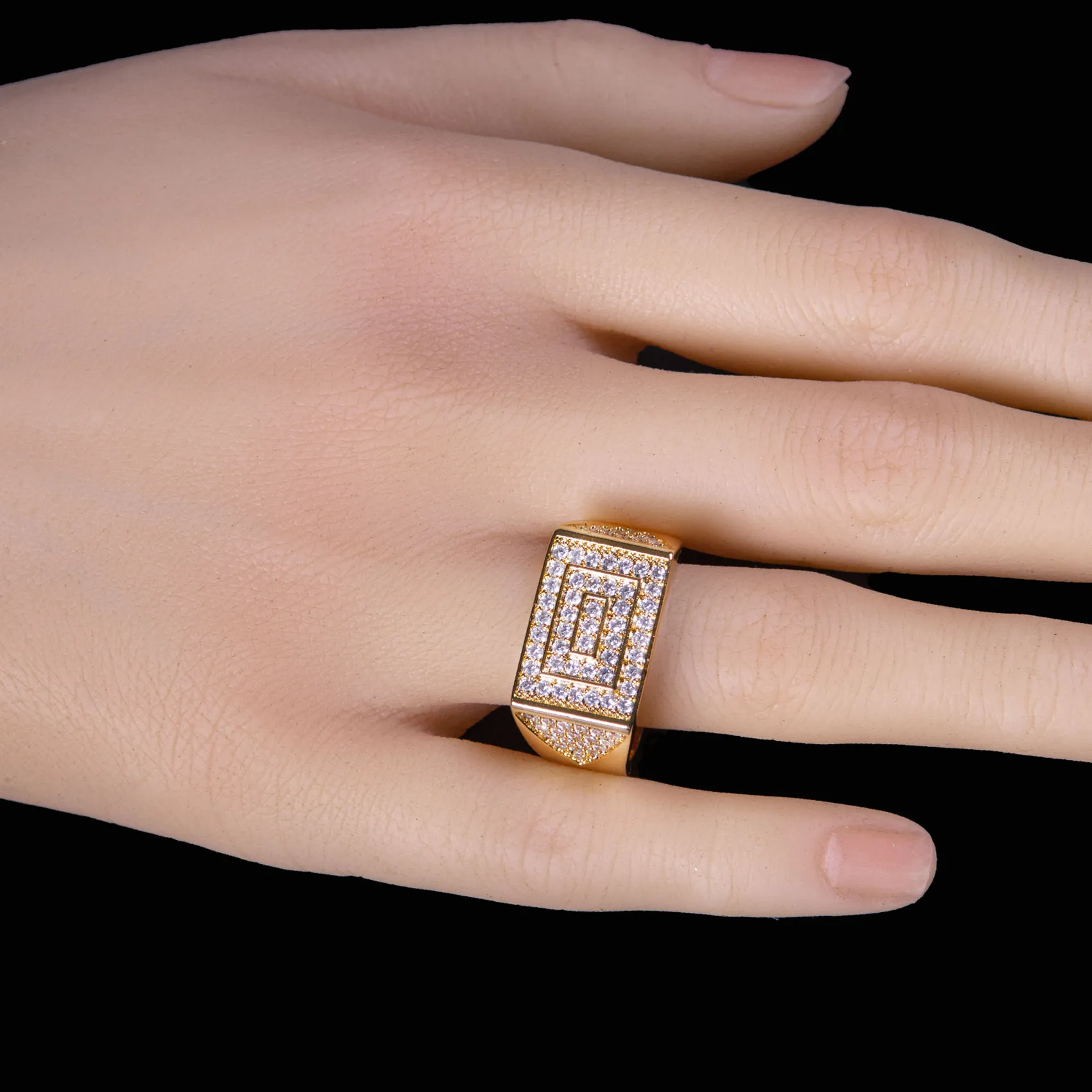 Rectangular Geometric Ring