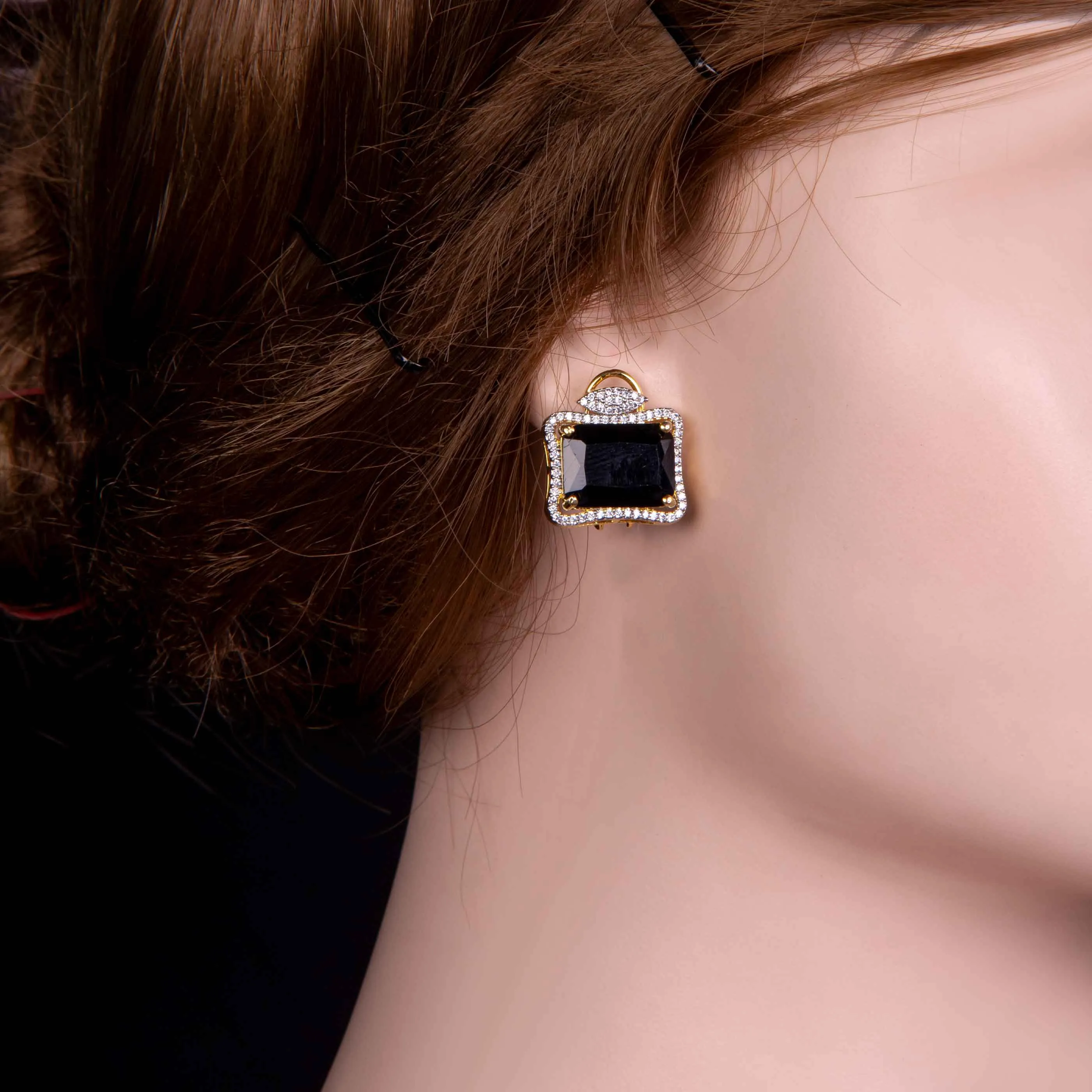 Rectangle Faux Crystal Necklace Sets