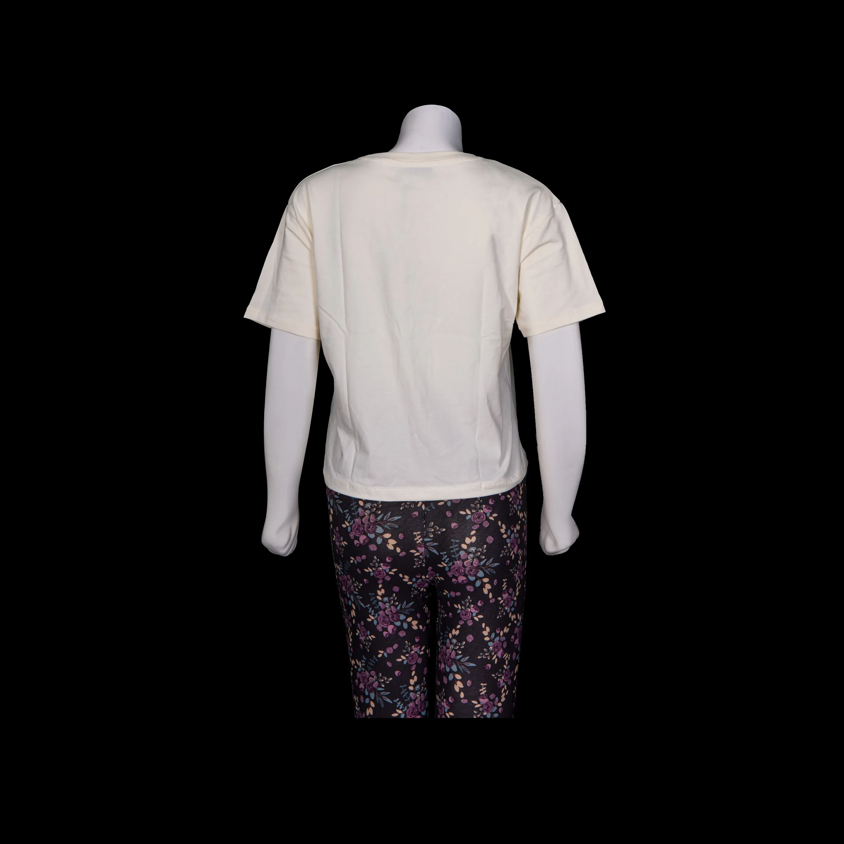 Leaf Print Crop Tops