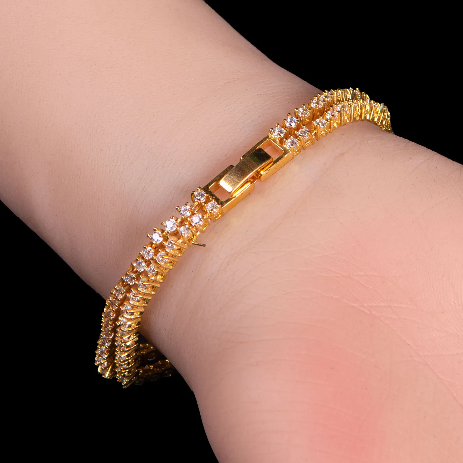 Gold Plated Teardrop Radiance Bracelet