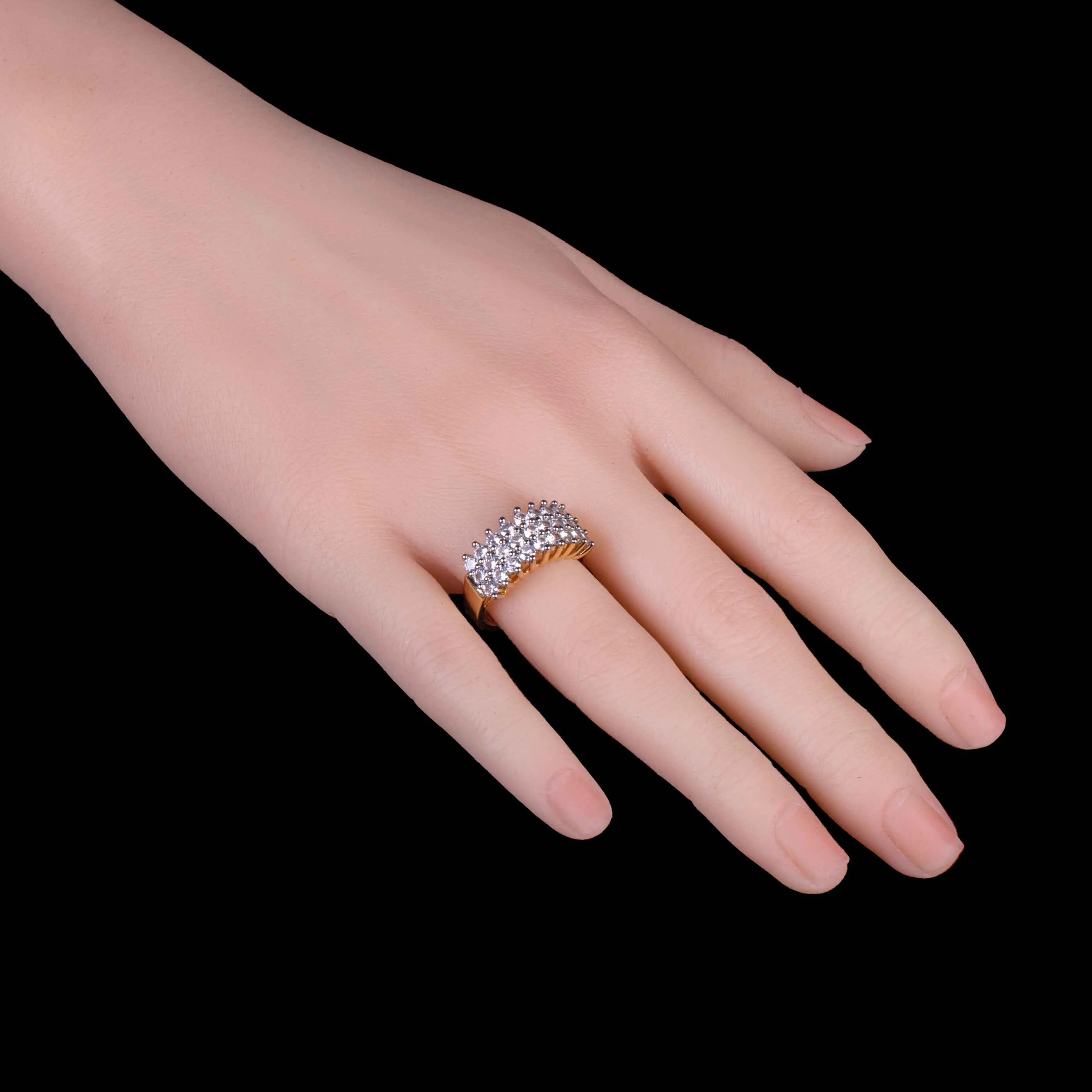 White Eternity Band Zircon Studded Ring