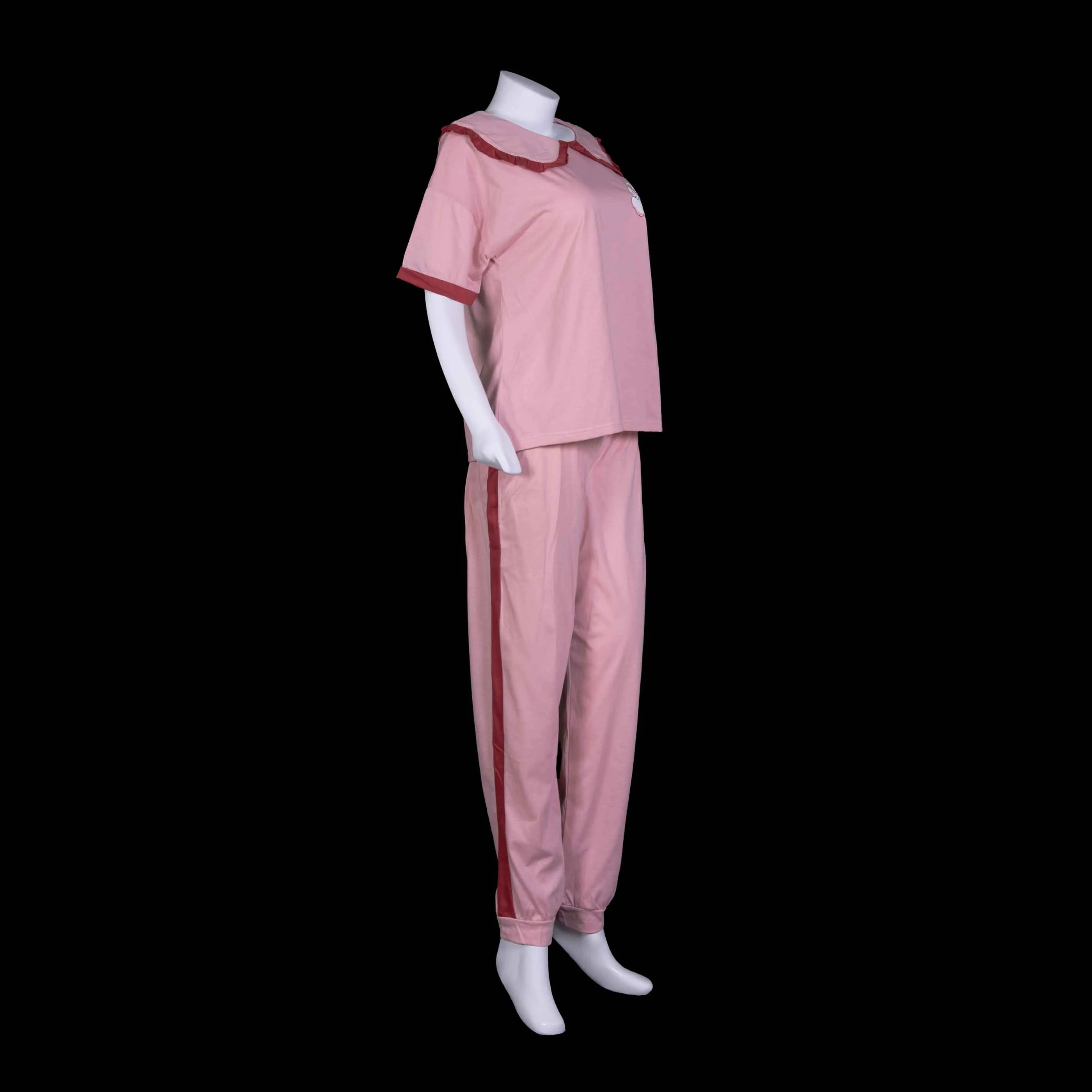 Ladies Night Suit Pink Pajama Set