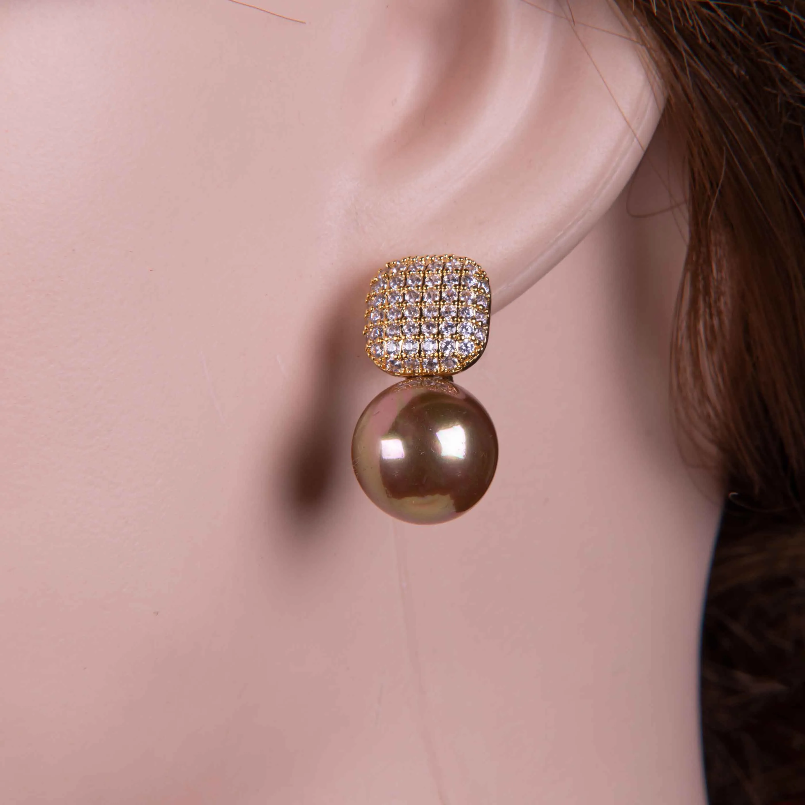 Vintage Square Earrings Tops