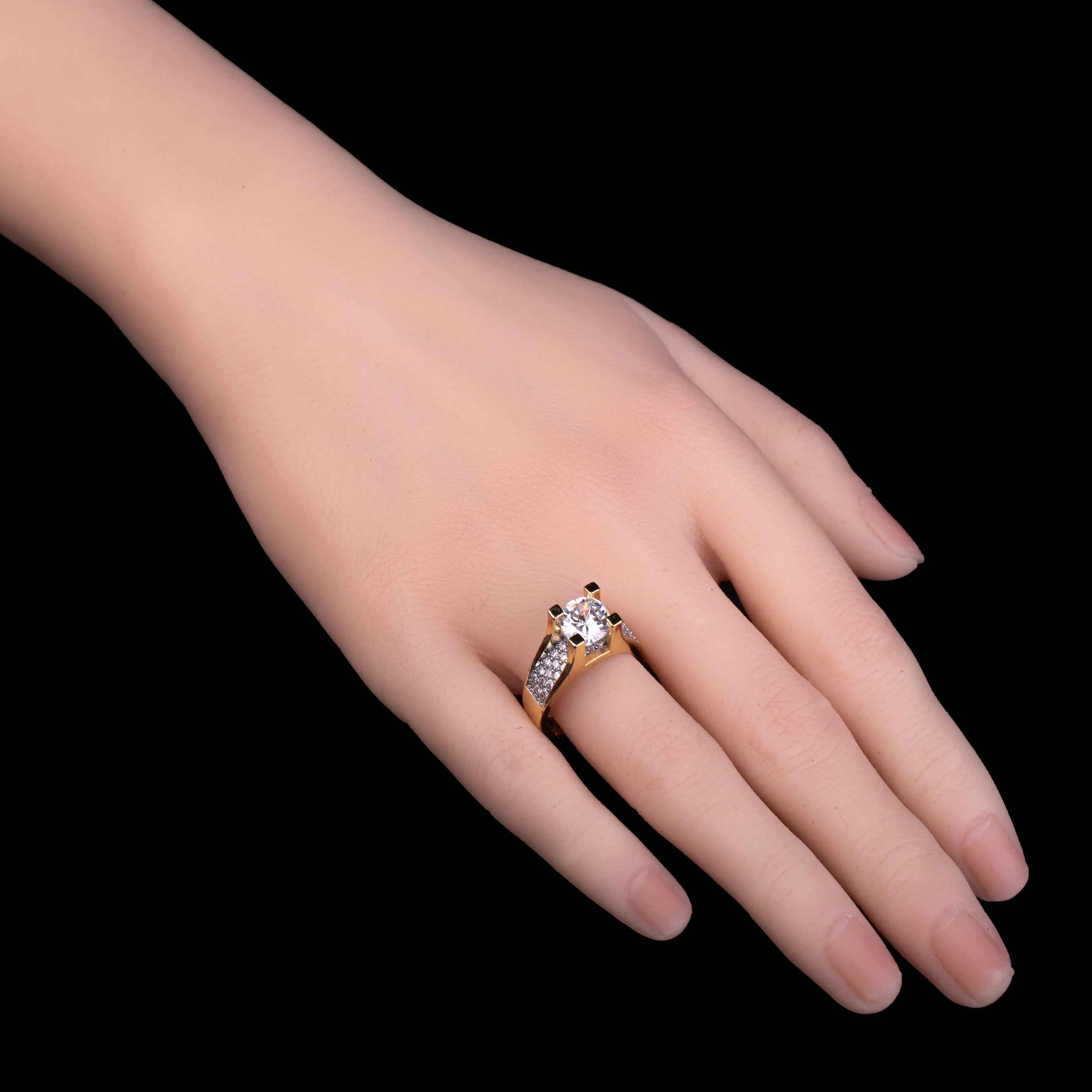 Princess Cut Solitaire Crown Ring