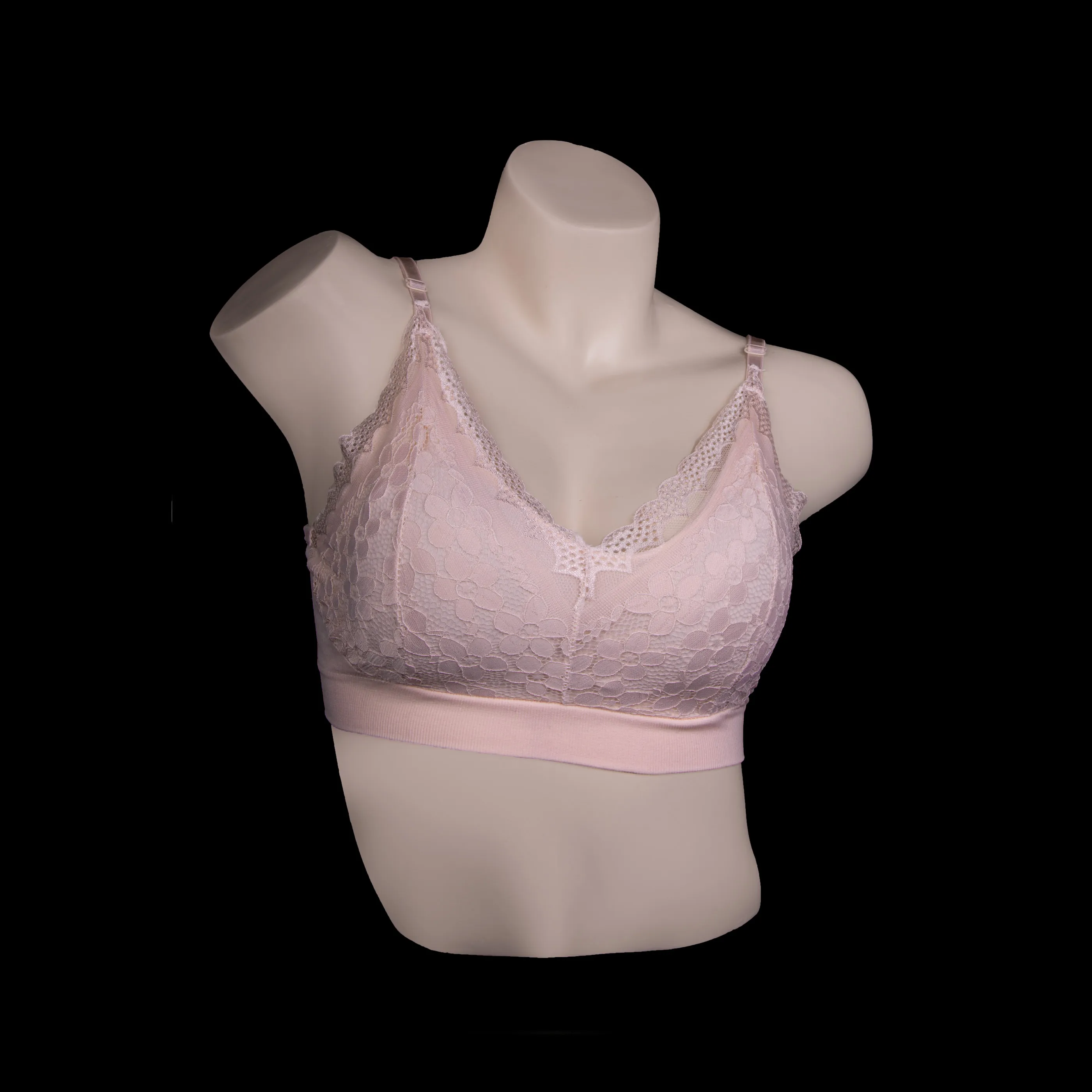 Wireless Padded Lace Full Cup Bra