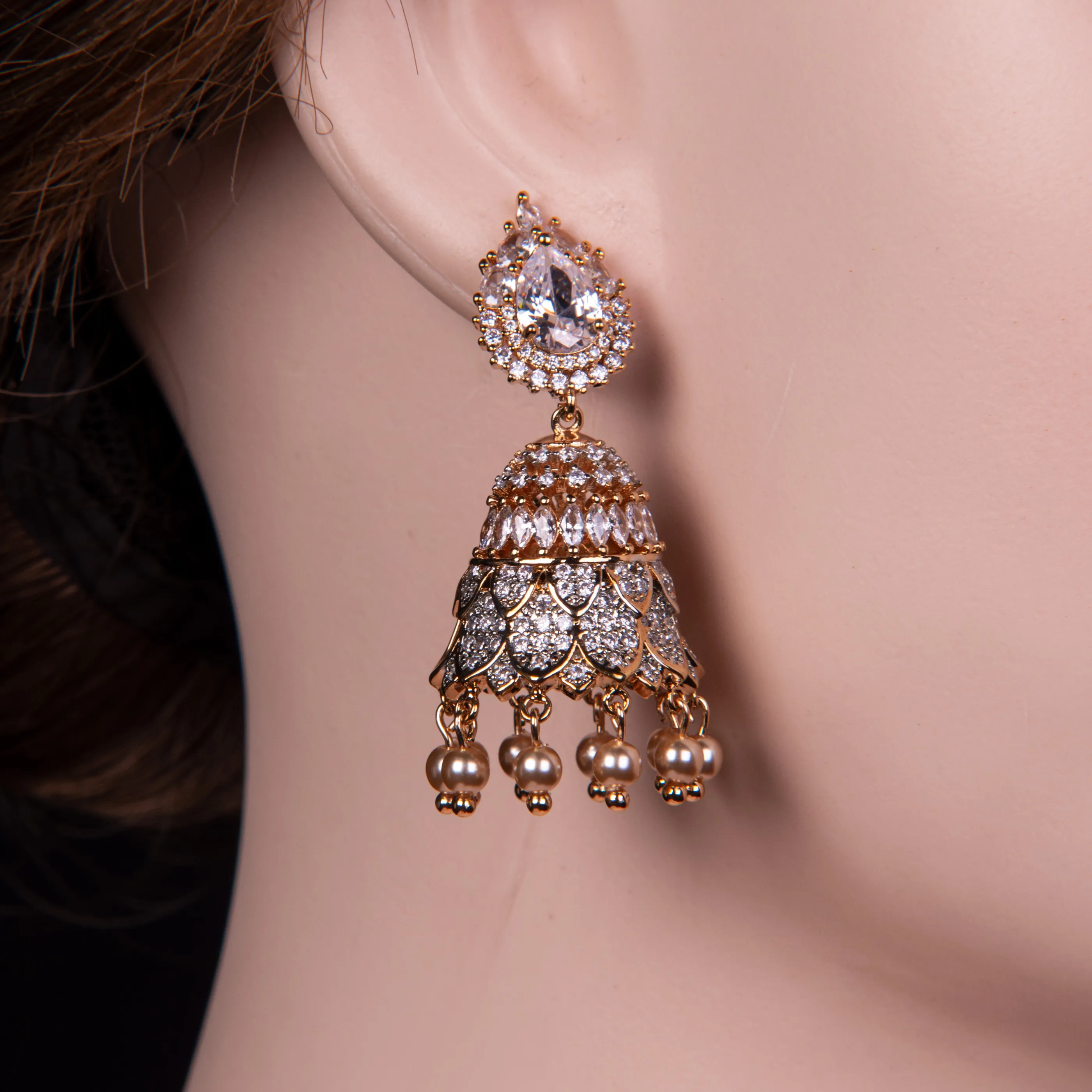 Bell Beads Drop Jhumka