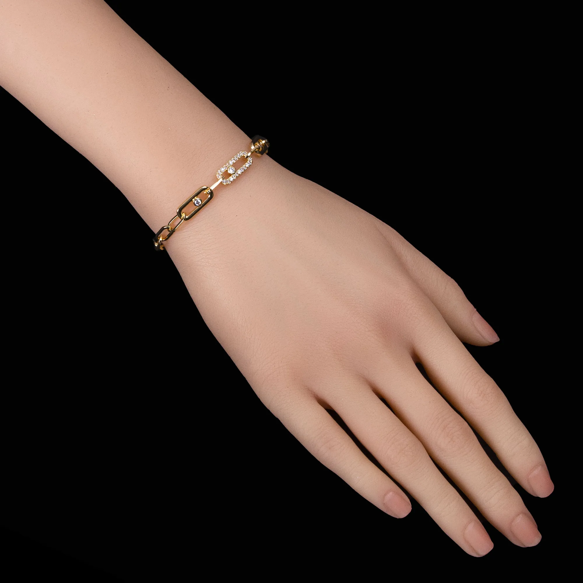 Golden Halo Link Bracelet