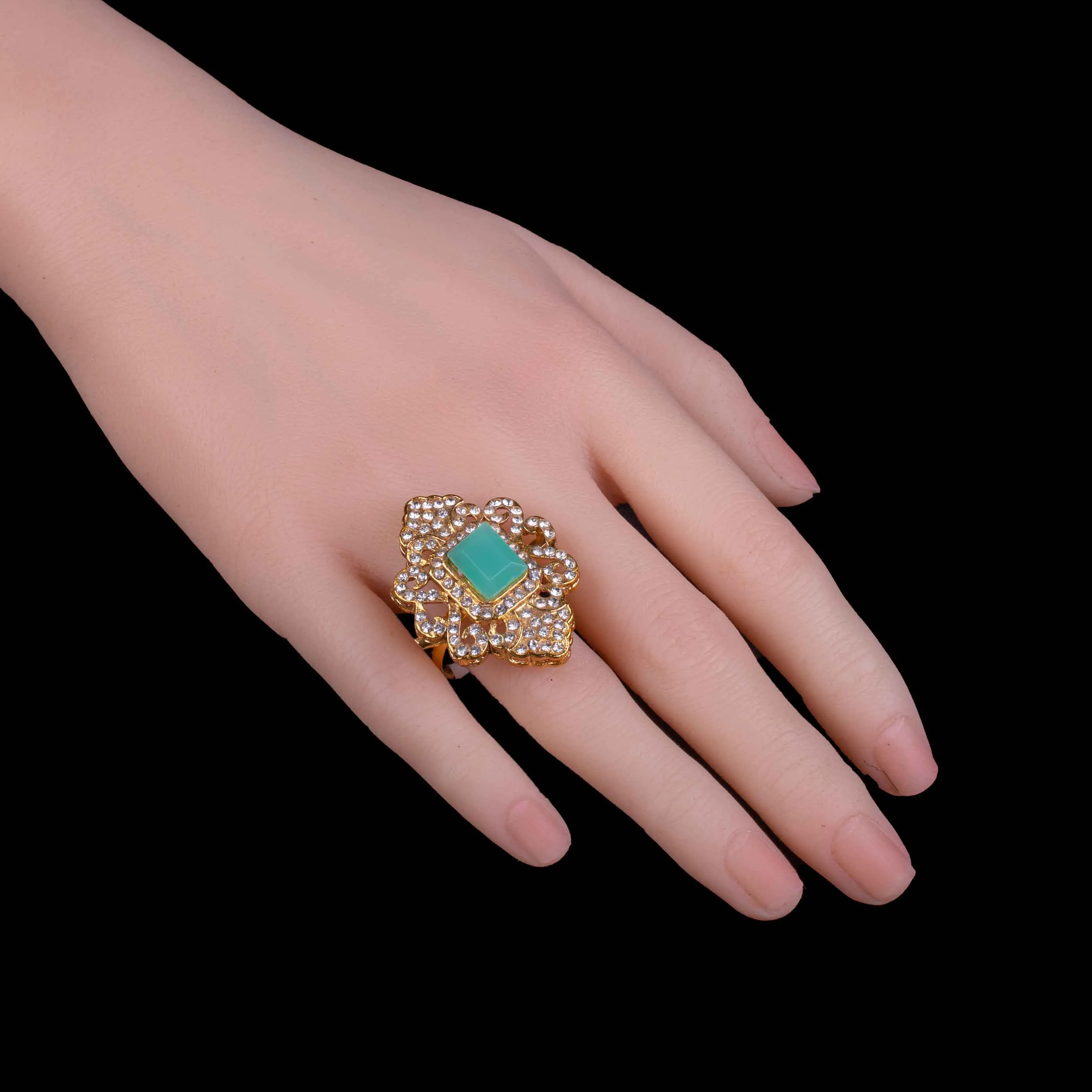 Gold Polished Zircon Ring